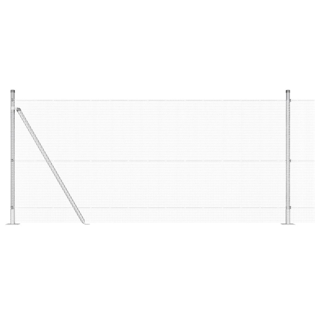 Set di Pali per Recinzione Set di 2 Acciaio zincato 10 x 1 metri