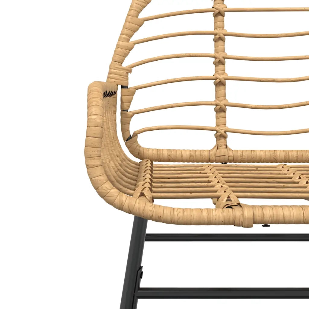 Set da Pranzo da Giardino 3 pz Marrone in Polyrattan Vetro 3334541