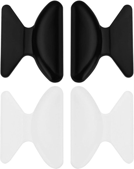 Pads per occhiali siliconati antiscivolo - autofissanti - 10 paia - idonei per la pelle - Pads per occhiali