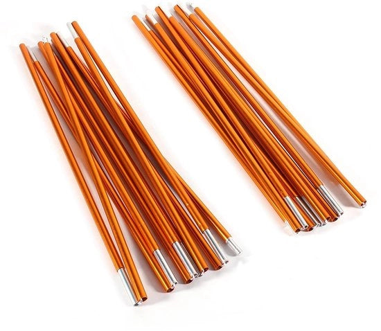 Set di Stabilizzatori per Tenda - Materiale Leggero in Alluminio - Kit per Campeggio - 2 Stanghe - 11 Segmenti - Adatto per 3-4 Persone - Duraturo e Resistente - Stabilizzatore per Tenda
