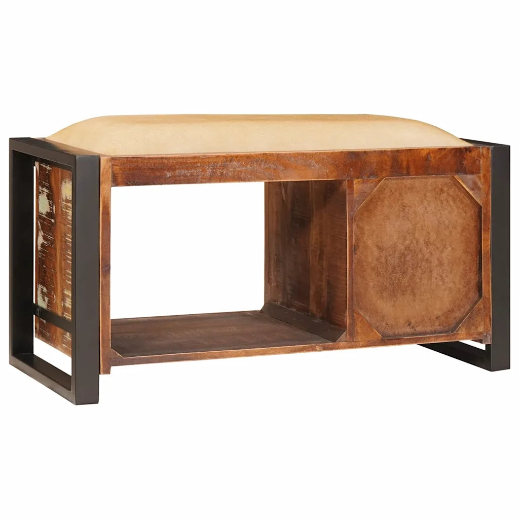 Panchina con contenitore Multicolore Legno massello di recupero 4015984