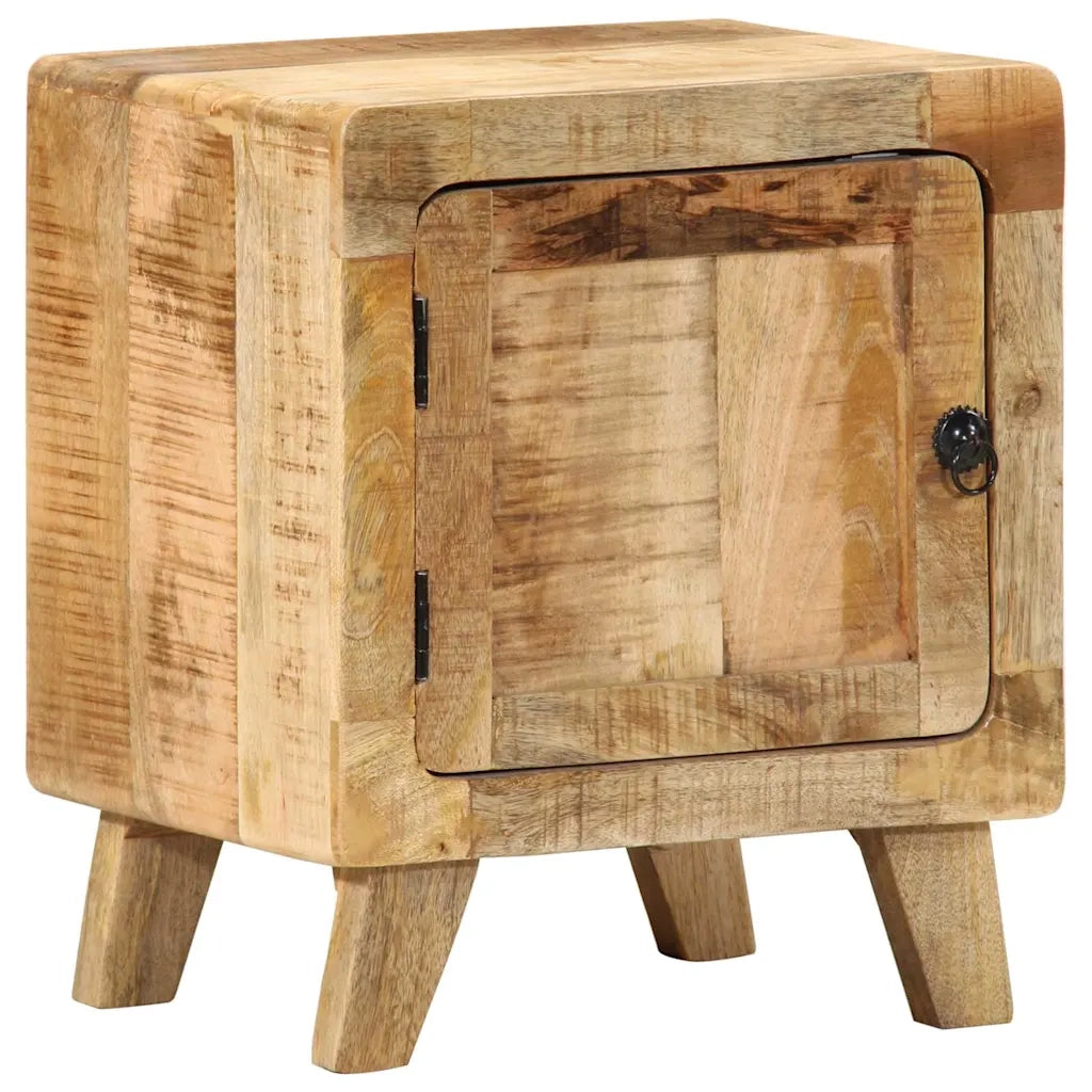 Comodino 40x32x46 cm in Legno Massello di Mango Grezzo 4104507