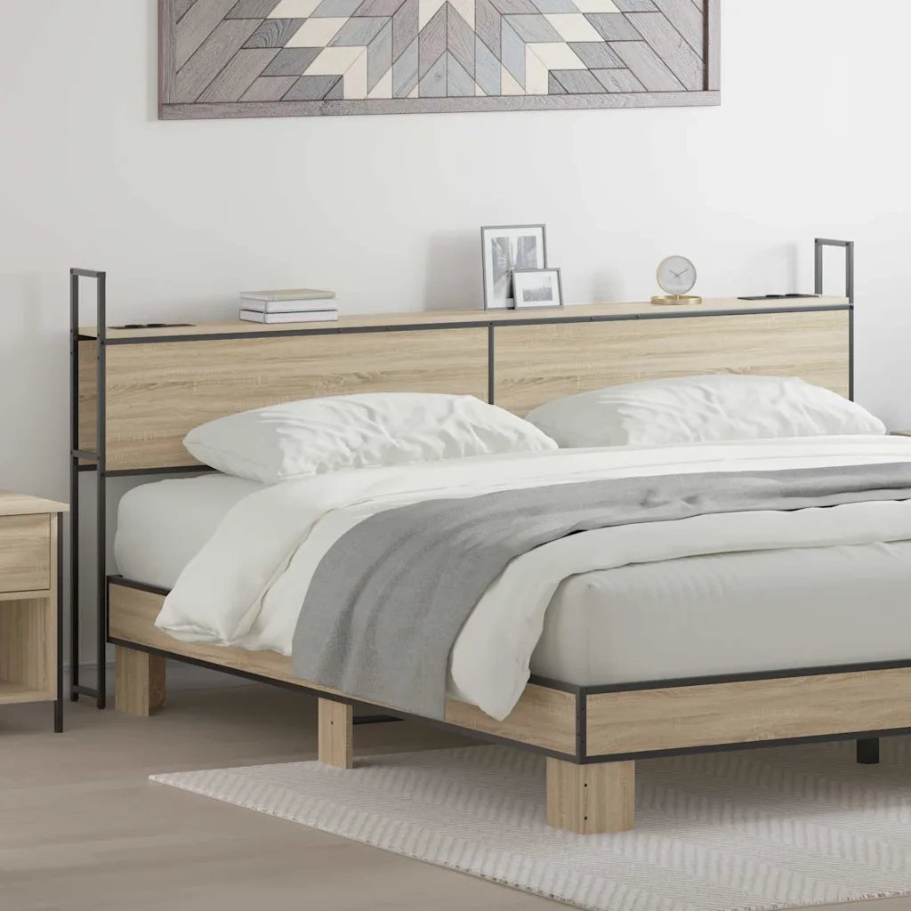 vidaXL Testata contenitore rovere sonoma 200 cm Legno multistrato