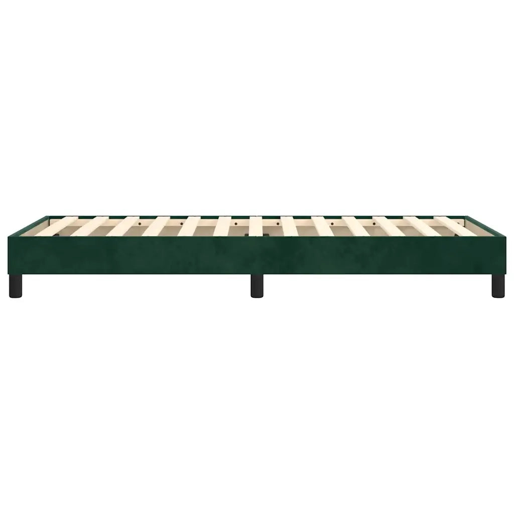 Struttura Letto a Rete a Molle-Giroletto Verde Scuro 90x190 cm in Velluto 672934