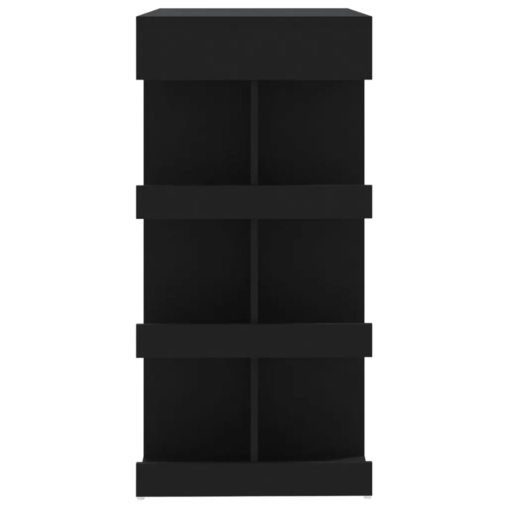 Tavolo da Bar con Ripiani Nero 100x50x101,5 cm in Truciolato 809450