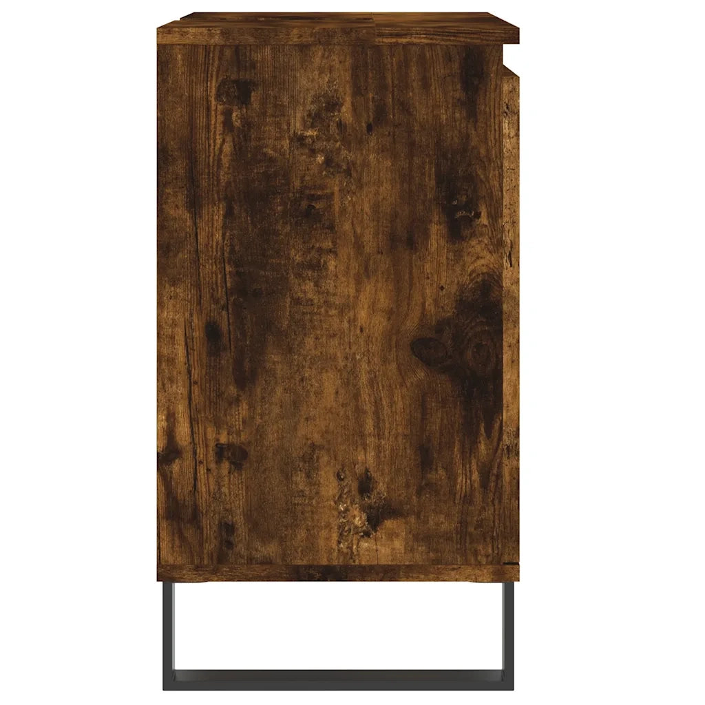 Armadietto Bagno | Armadio da bagno Rovere Fumo 58x33x60 cm in Legno Multistrato