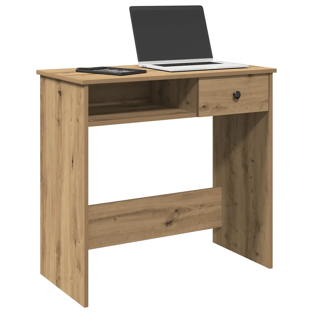 Scrivania | Tavolo da Ufficio Rovere Artigianale 80x40x75 cm in Legno Multistrato