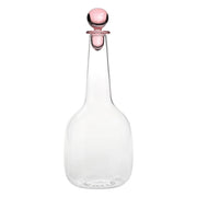 Zafferano Bottiglia Bilia in vetro borosilicato colore Rosa, design raffinato ed elegante per la tavola, realizzata interamente a mano, pezzo unico.