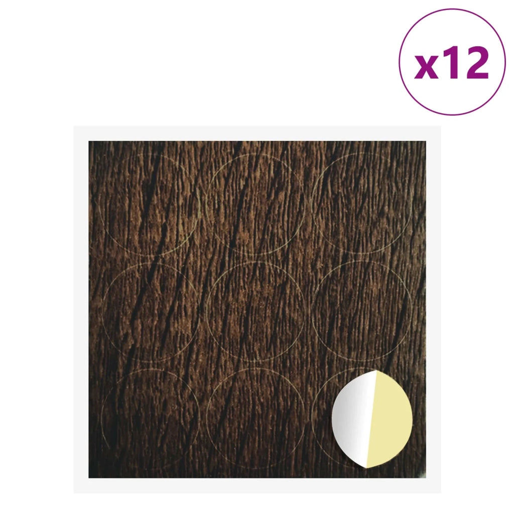 Copertura Vite Adesiva 12 pz Rovere Marrone ? 20 x 0,5 mm CFW7153619