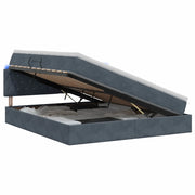Letto con contenitore LED e materasso Grigio Scuro 140 x 190 cm 3459187