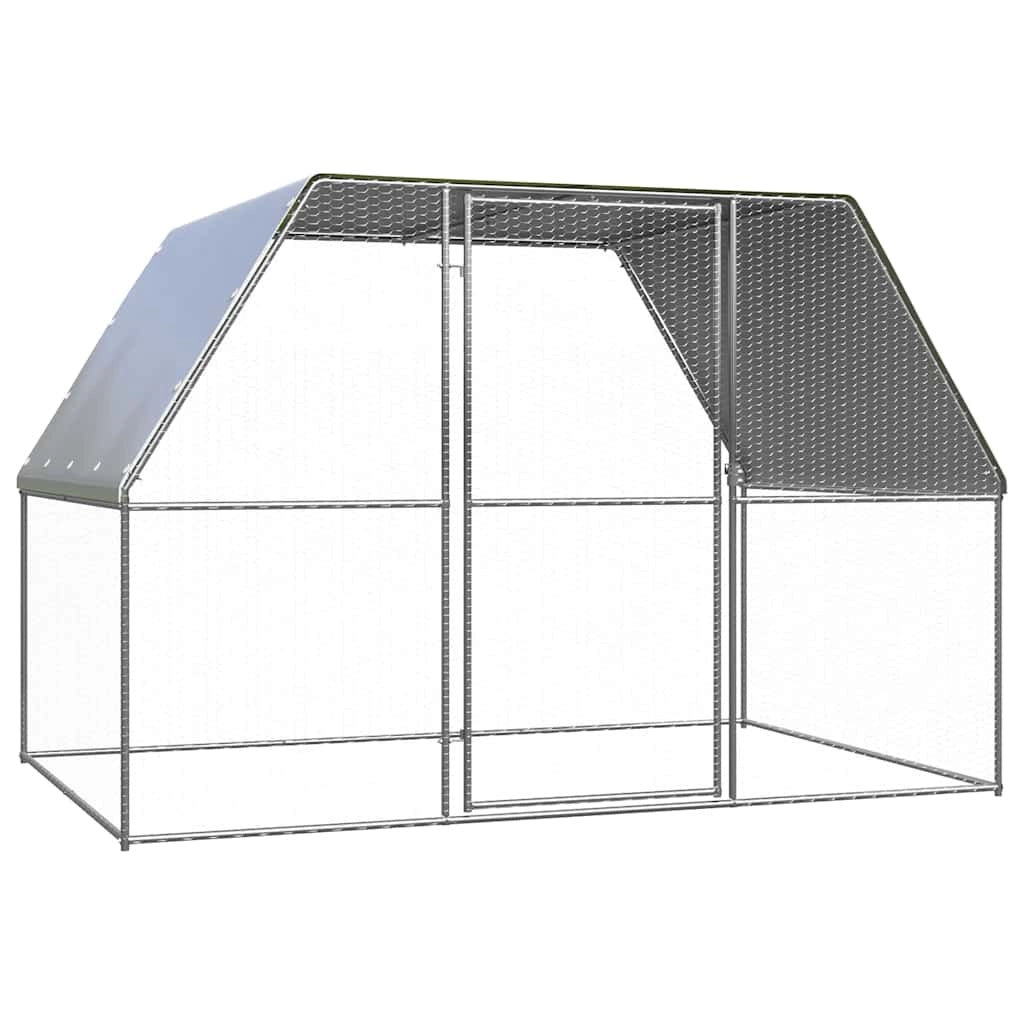 Pollaio/recinto/gabbia per polli Silver 3 x 2 x 2 m acciaio zincato Silver 02_0043937