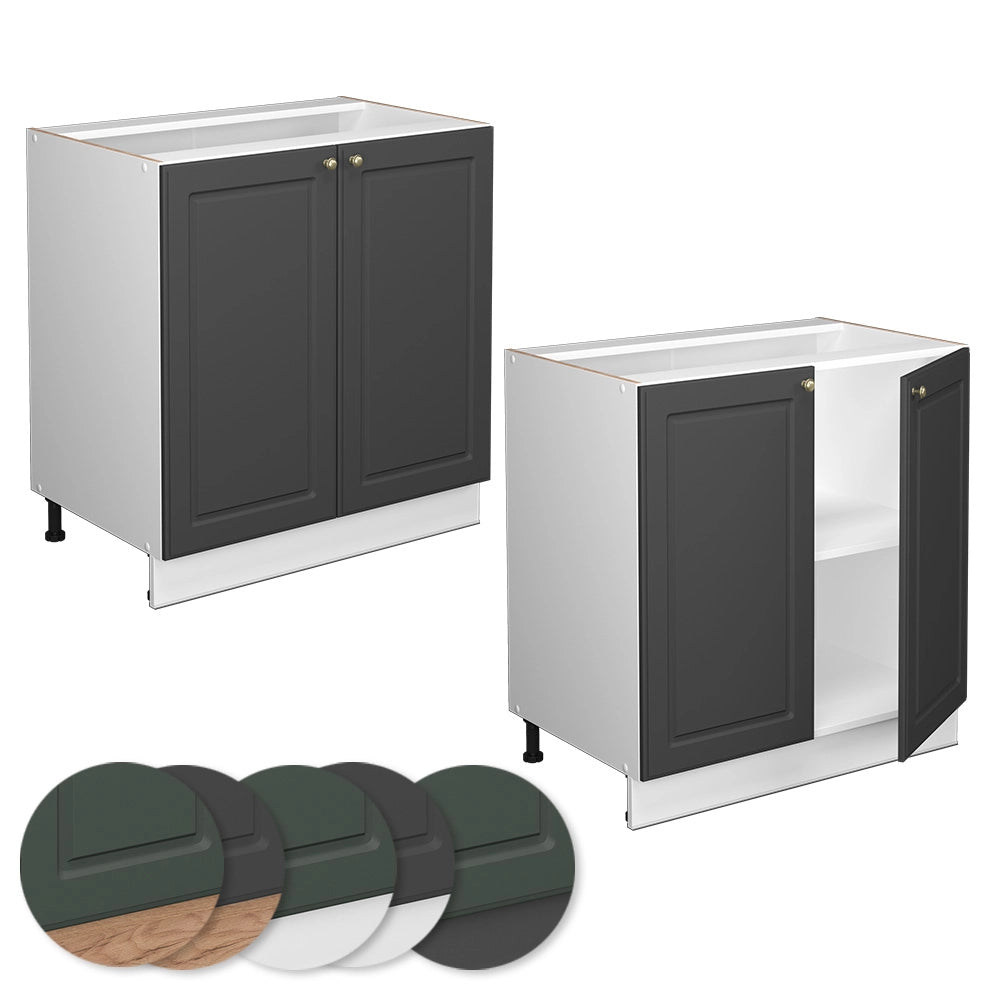 Vicco Mobile lavello cucina Antracite-oro 80 cm con ripiano, senza piano di lavoro