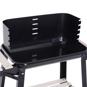 Barbecue a Carbone Carbonella Picnic Altezza Regolabile Nero 87x45x83 cm