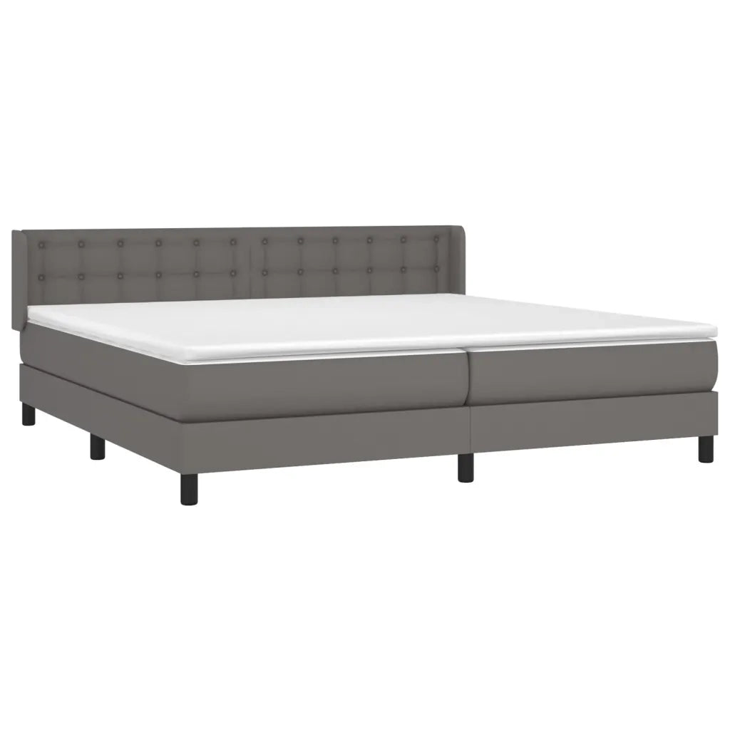 Giroletto a Molle con Materasso Grgio 200x200 cm in Similpelle cod mxl 61664