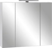 Specchio a muro in legno matto bianco - 80 x 74 x 16 cm