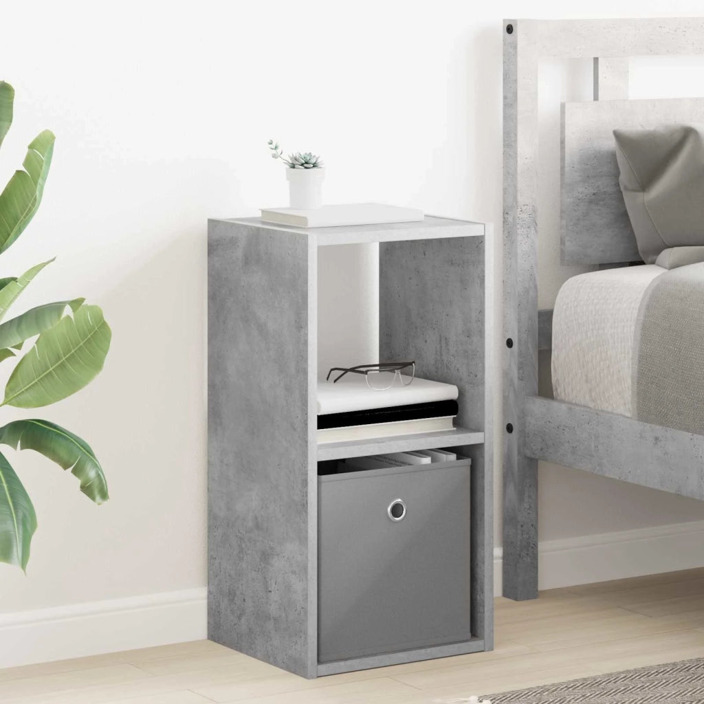 Set di 2 Comodini | Armadio da Notte | Mobiletto da notte con cassetto Grigio cemento 30,5 x 27 x 59,5 cm