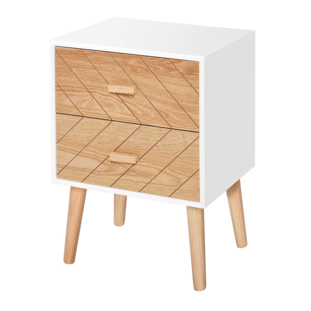 Comodino ¨C zephmum ¨C Bianco, Legno, 40x30x56 cm