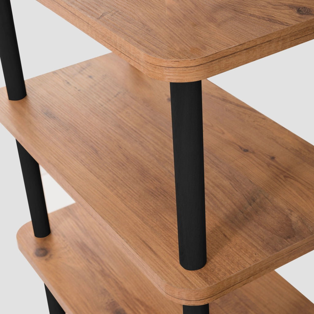 Libreria in legno "Zen" - 180 x 35 x 75 cm - Nero