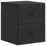 Mobiletto da notte a muro con cassetto Nero 33 x 34,5 x 40 cm 897957