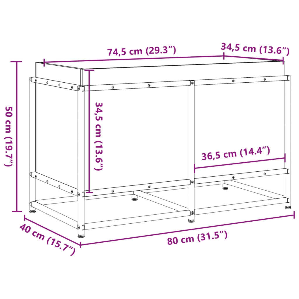 Fioriera da Giardino Bianca 80x40x50 cm Legno Massello di Pino 847029