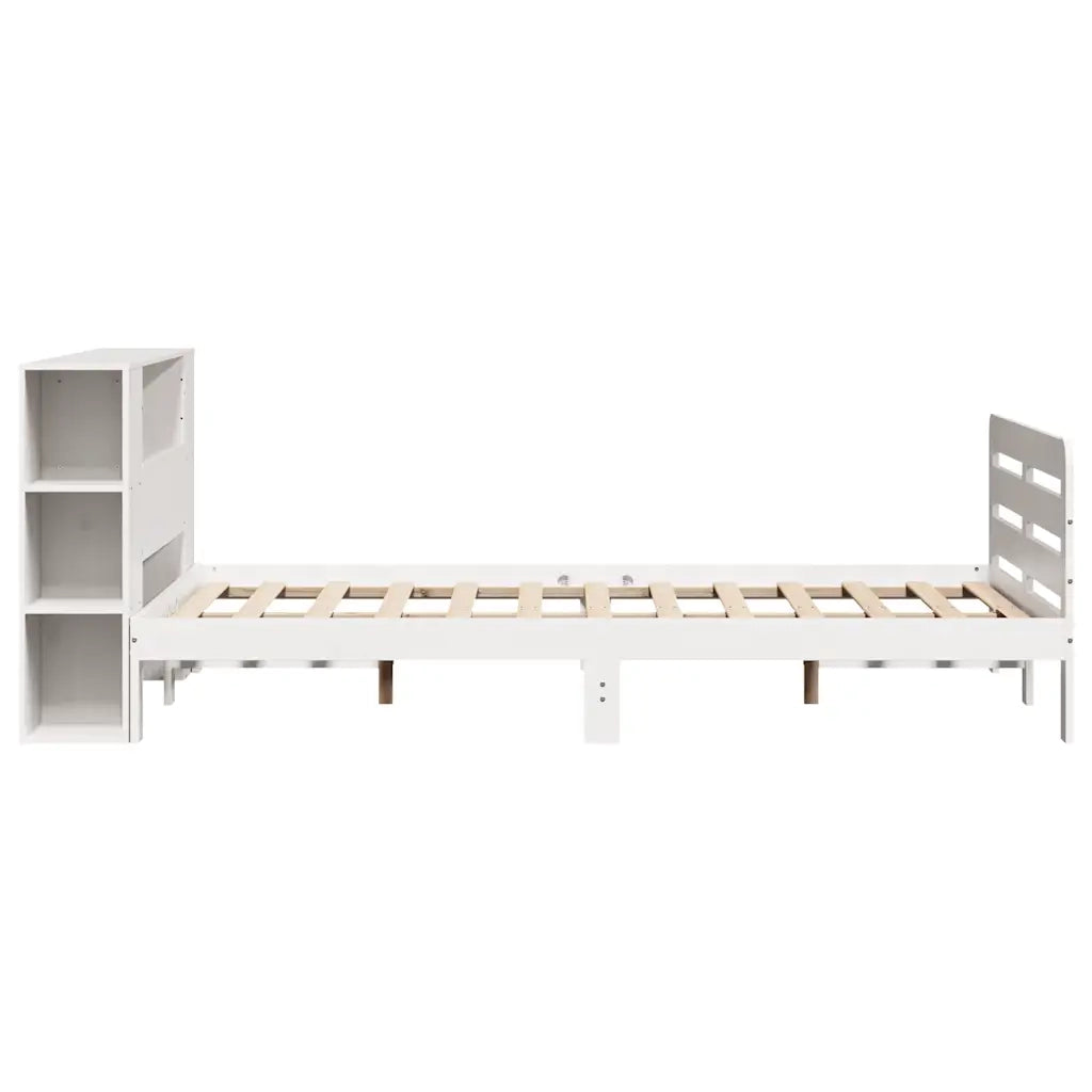 Letto senza Materasso Bianco 140x190 cm Legno Massello di Pino 3309900