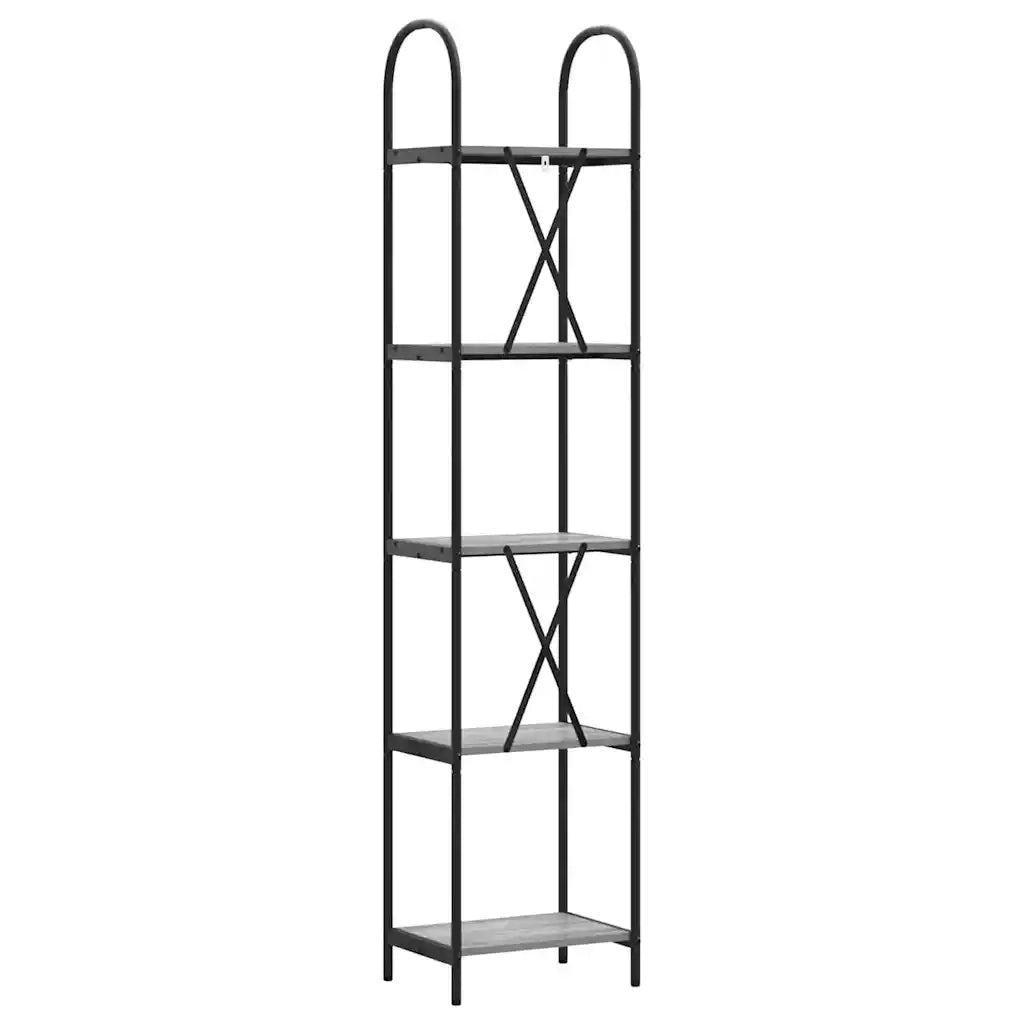 Libreria-Scaffale per Libri-Mobile di Stoccaggio Grigio Sonoma 40 x 30 x 183 cm Legno multistrato 325576