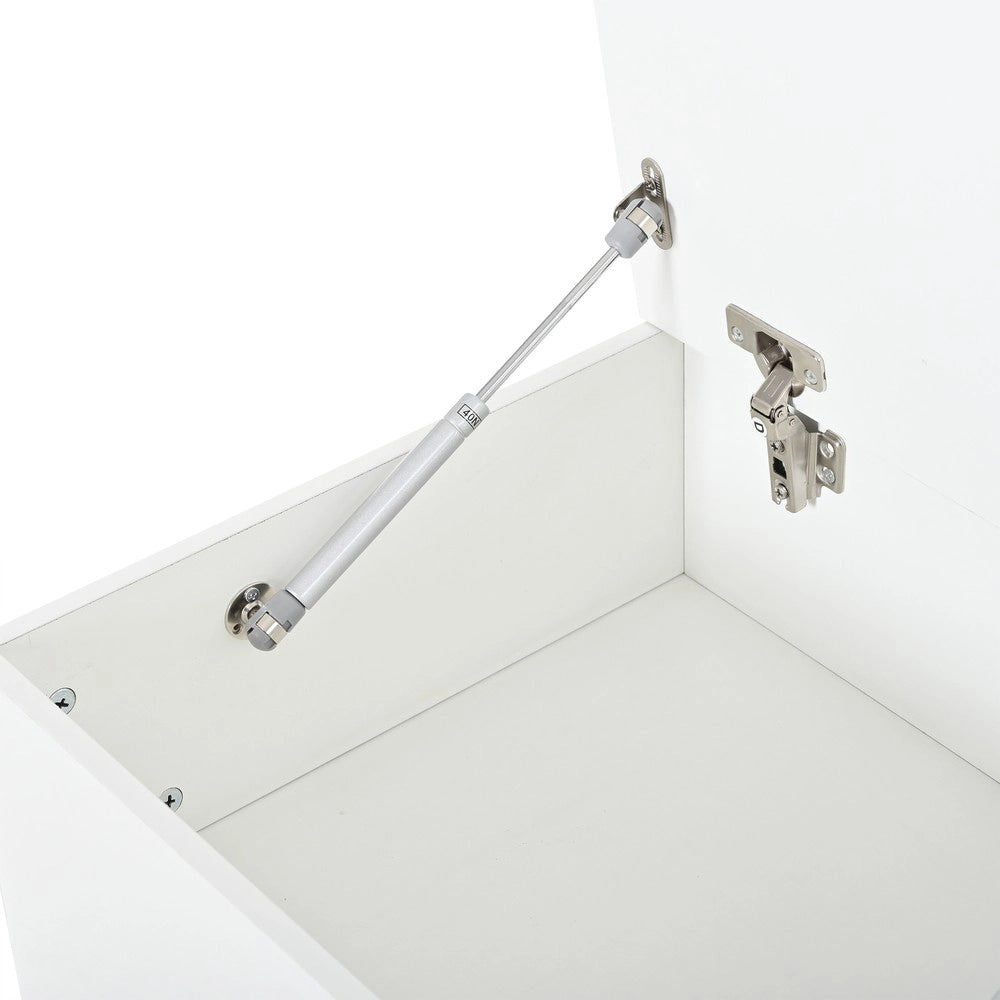 Tavolino da Caff¨¨ Sollevabile con LED e Cassetti ¨C MINIMAL ¨C Bianco, Truciolato, 100x50x43