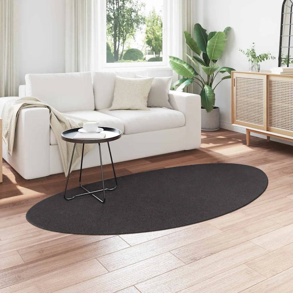 Tappeti per area HUARTE Antracite 100 x 200 cm Poliestere 4103657
