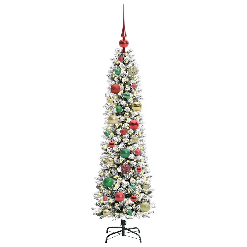 Albero di Natale | Decorazioni natalizie artificiale con 150 LED Bianco 120 cm
