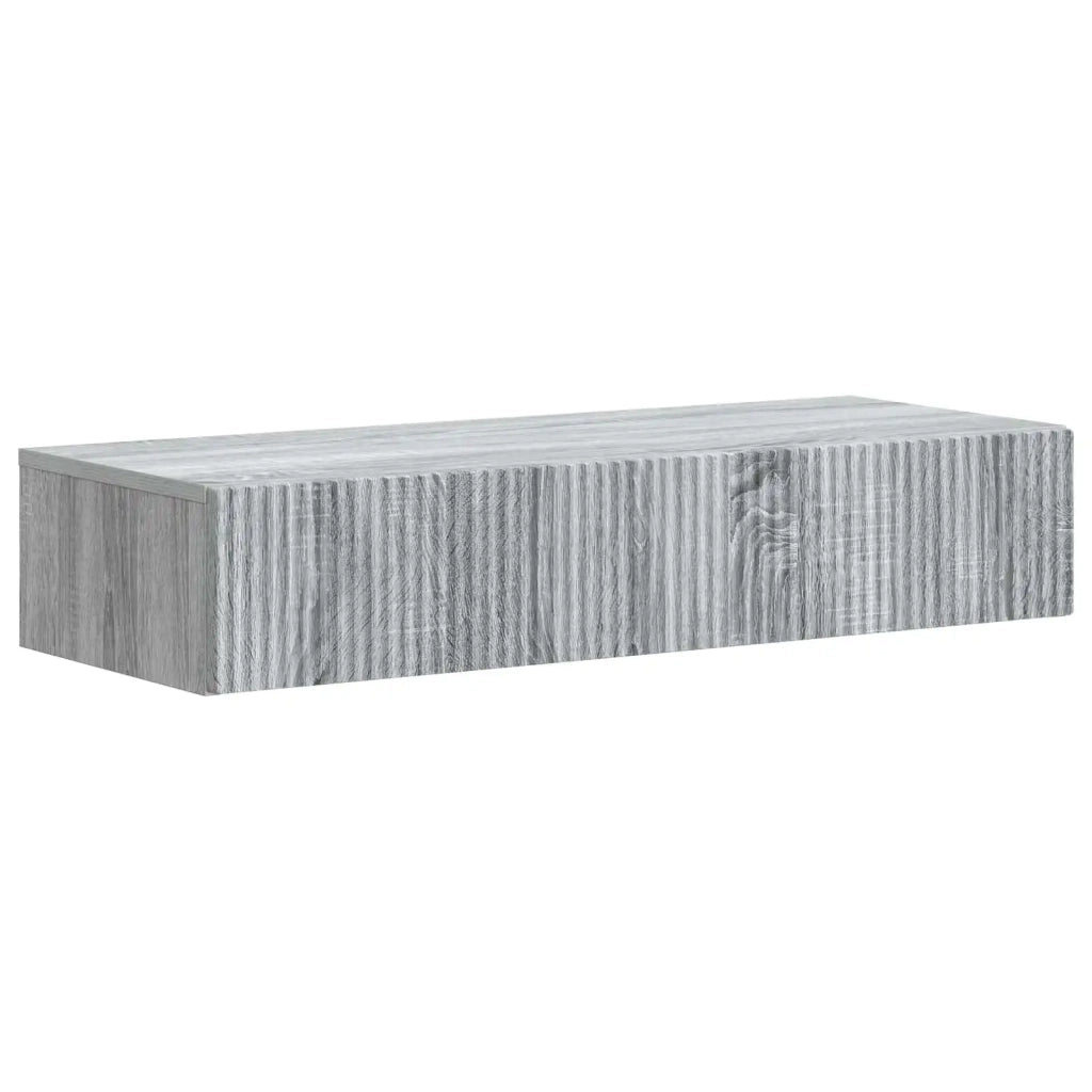 Tavolino da Parete Laterale Grigio Sonoma 87,5 x 34,5 x 17 cm 898501