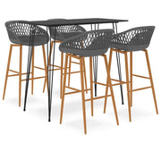 Set da Bar 5 pz Nero e Grigiocod mxl 72431