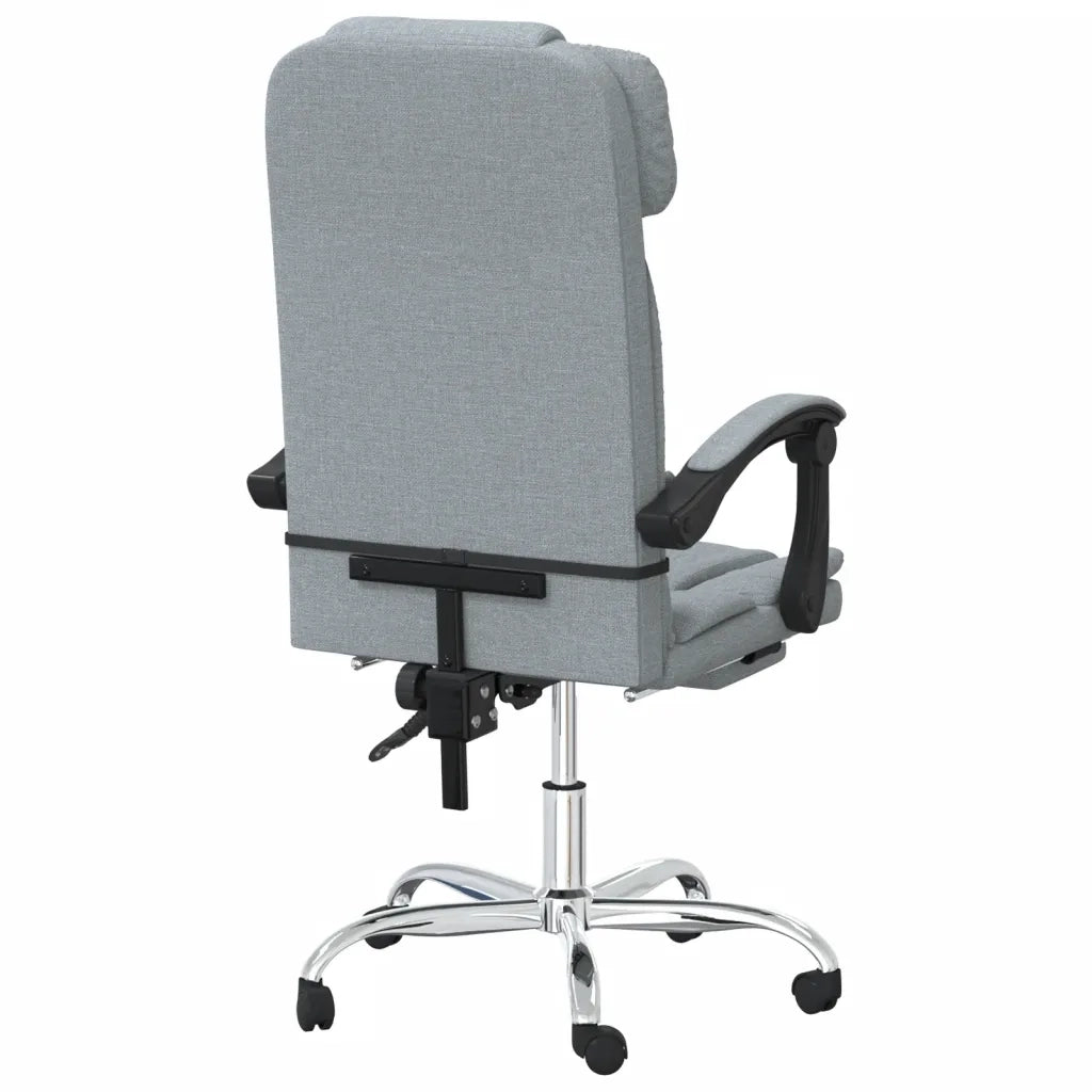 Sedia da Ufficio Massaggio Reclinabile Grigio chiaro in Tessuto cod mxl 9848