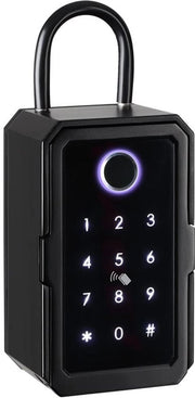 Cassaforte con codice, serratura con chiave a combinazione per esterno/interno Serratura con rilevamento impronte digitali per casa/garage/ufficio (Bluetooth)