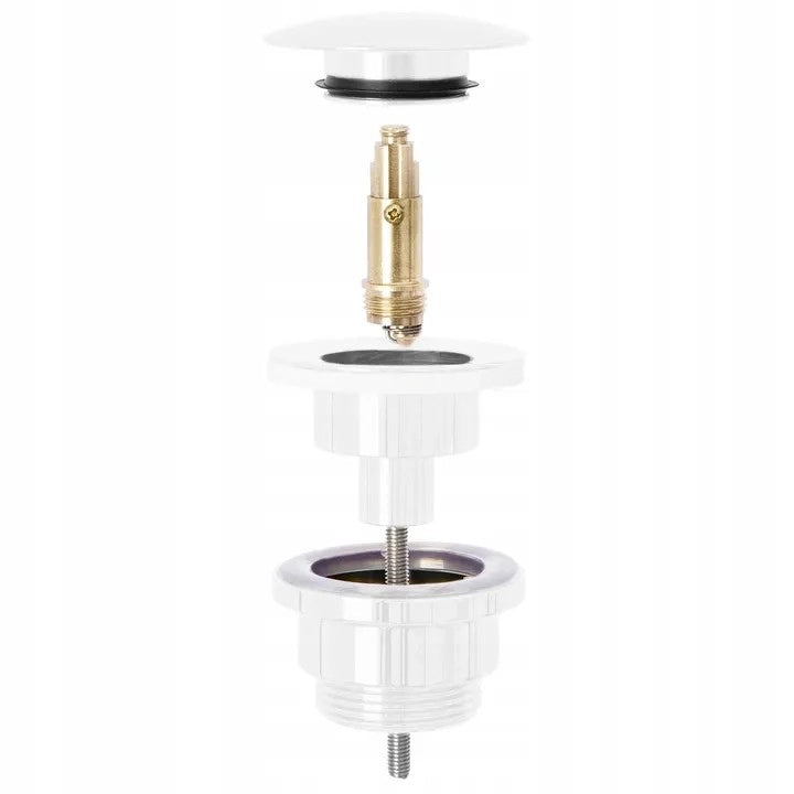 Tappo Per Lavabo Universale Klik-klak Rea White Mat