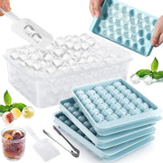 Congelatore in forma di cubetti - confezione da 6 pezzi con coperchio - 99 cubetti rotondi - congelatore - alimentari - contenitore per ghiaccio - whisky - caffè