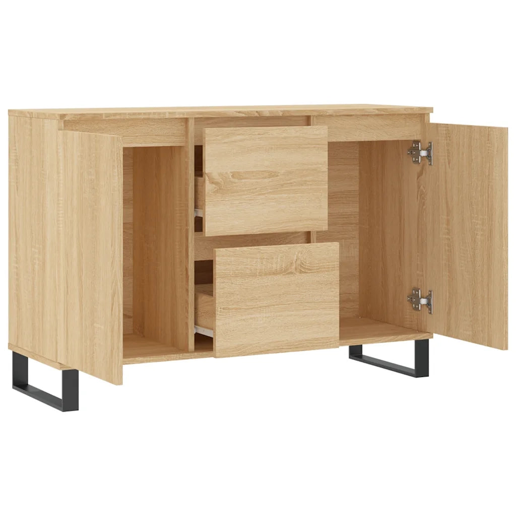 Credenza Rovere Sonoma 101,5x35x70 cm in Legno Multistrato 827215