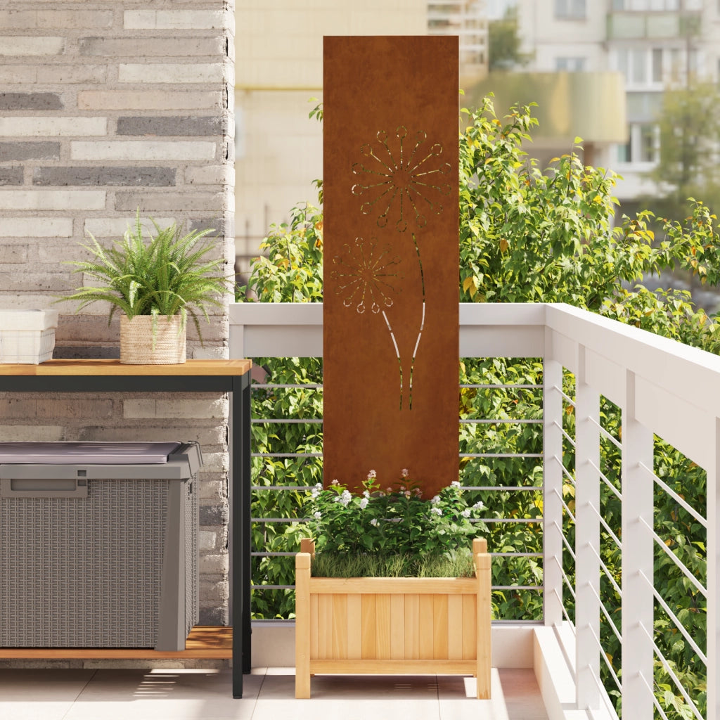 vidaXL Pannello Decorativo da Giardino Altro Ruggine 32 x 140 cm