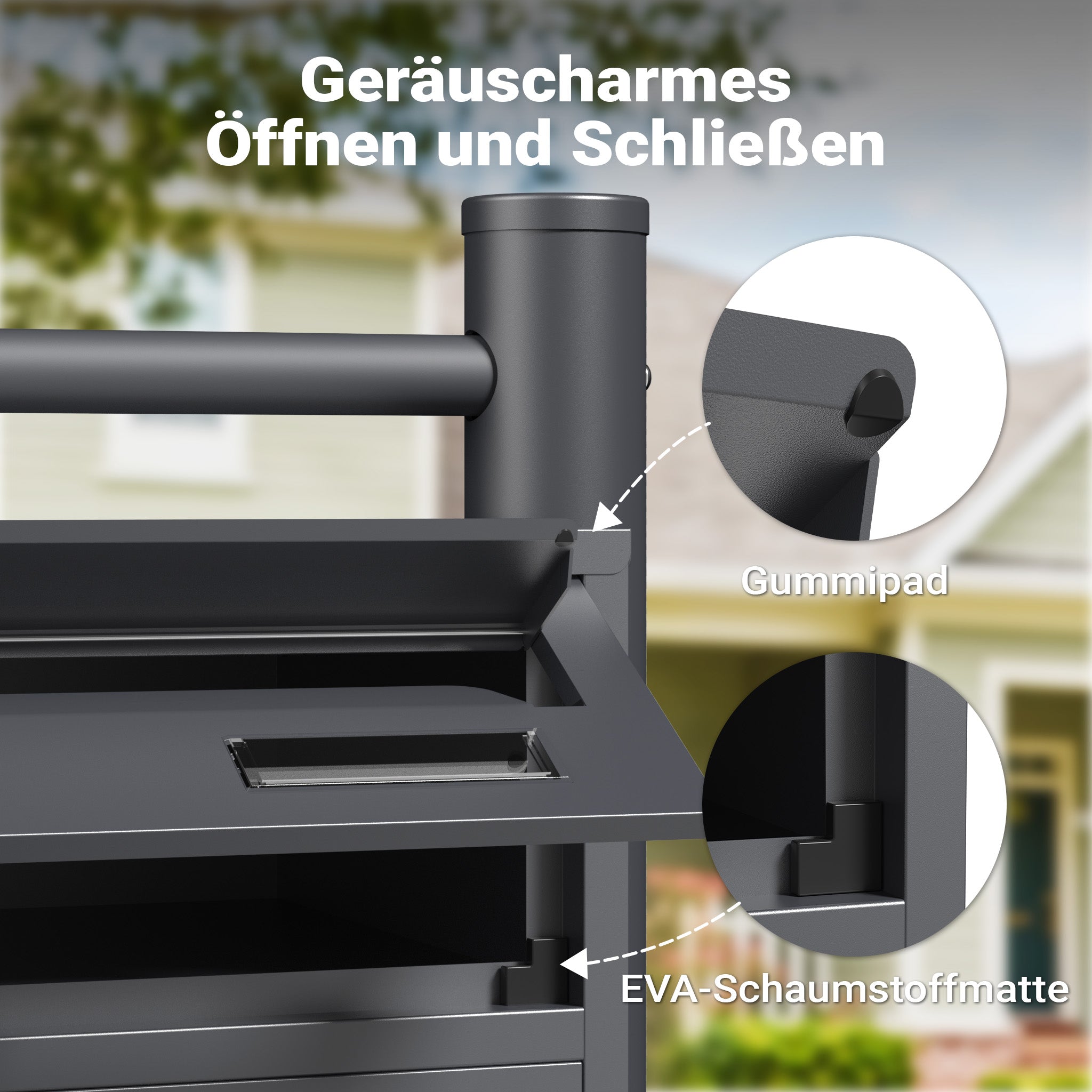 Cassetta postale condominiale autoportante 6 posti, 1 modulo, antracite 556 x 270 x 1500 mm