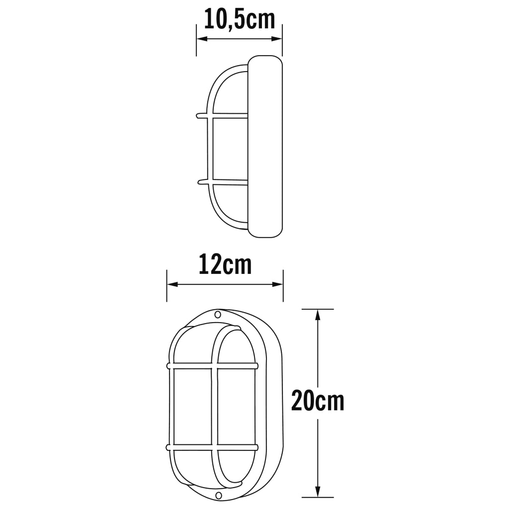 KONSTSMIDE Lampada da Parete Elmas Bianco Opaco in Plastica 434063
