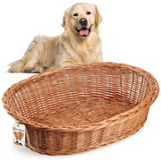 Cuccia per cani e gatti KADAX in vimini naturale, grande, ecologica, 90 cm XL