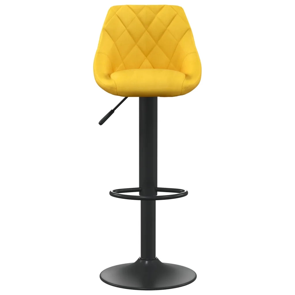 Sgabello da Bar Giallo Senape in Velluto cod mxl 70301