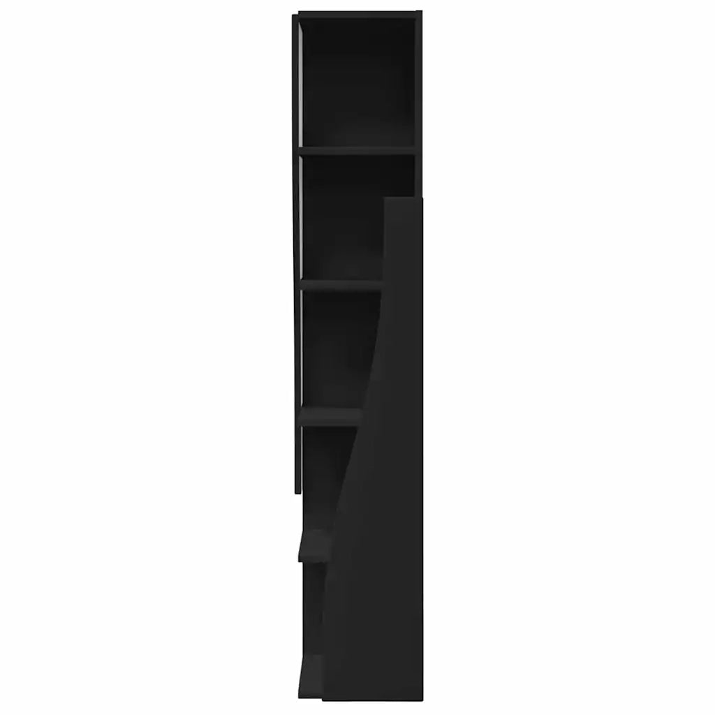 Mobile angolare Nero 27,5x27x140cm Legno multistrato 889866