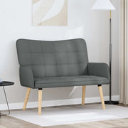 Sofa a Due Posti Grigio scuro 115 x 61 x 87 cm Tessuto
