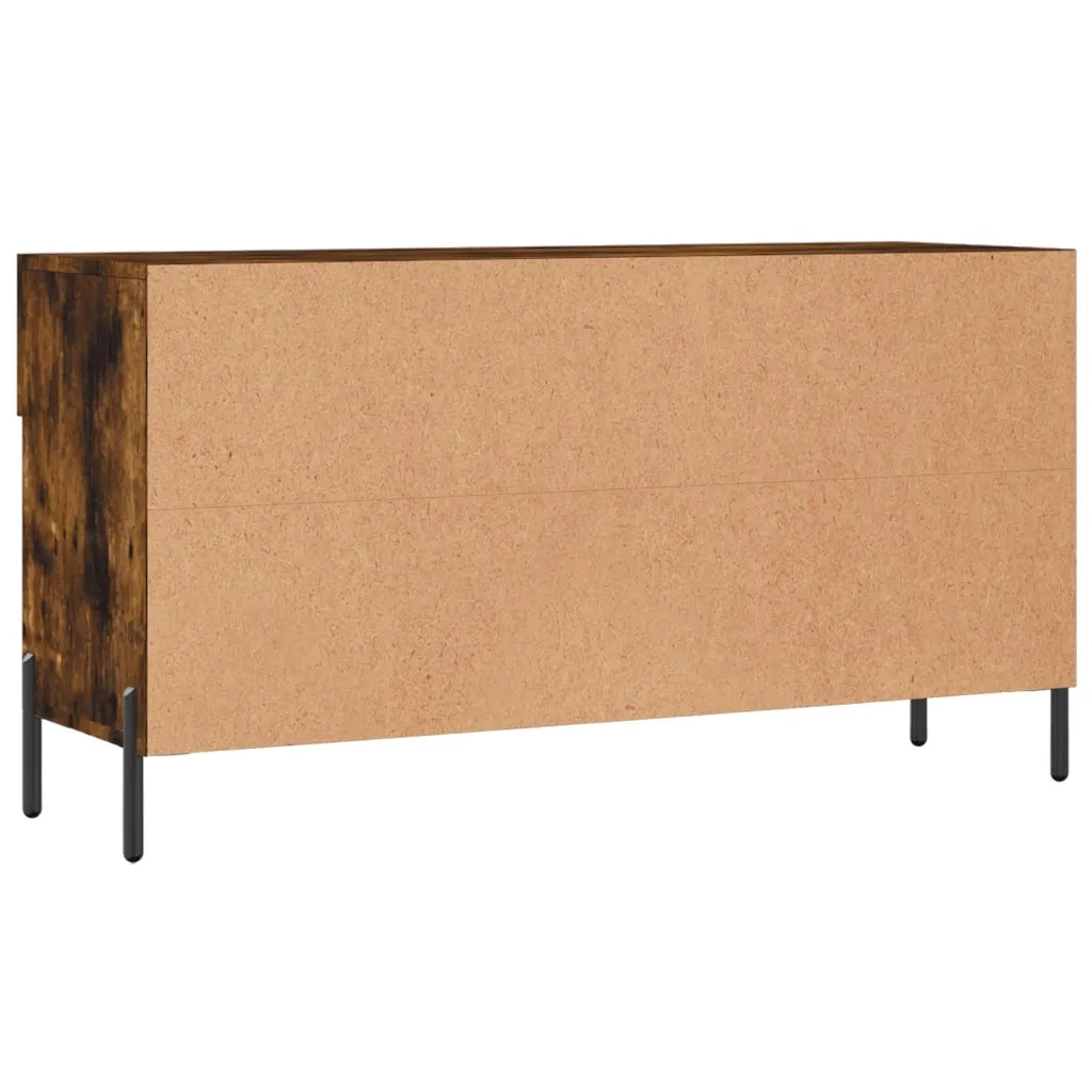 Panca Porta Scarpe Rovere Fumo 102x35x55 cm Legno Multistrato