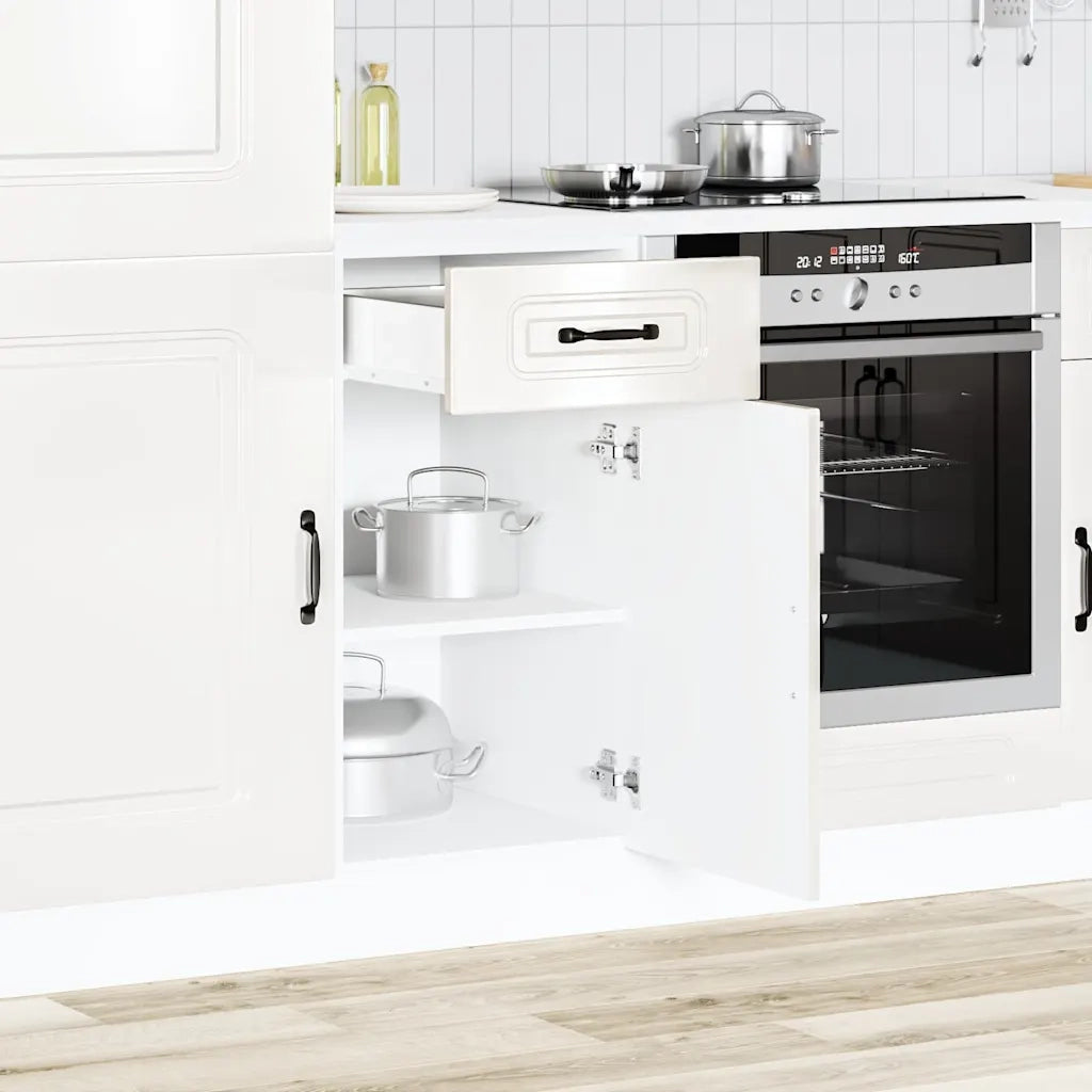 Base da Cucina Kalmar Bianco Lucido in Legno Multistrato 853469