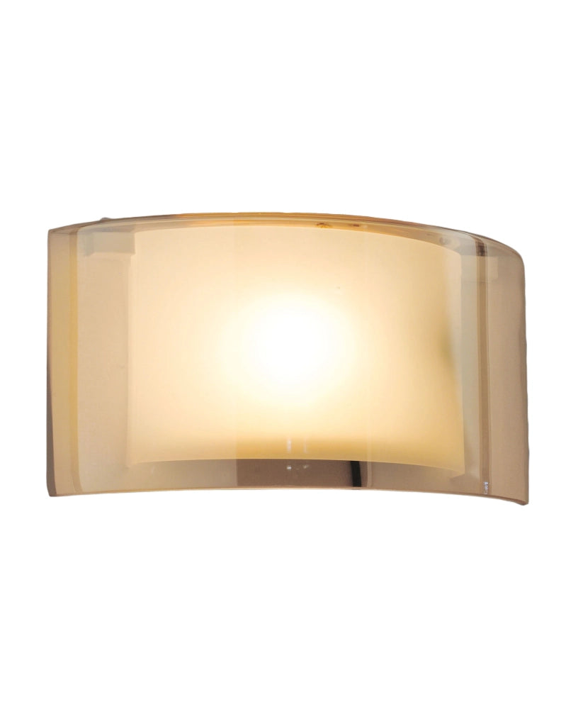 Lampada da Parete Alide 34cm con Struttura in Metallo e Vetro Ambra, Attacco E27 40W IP20 - Design Elegante e Moderno per Interni