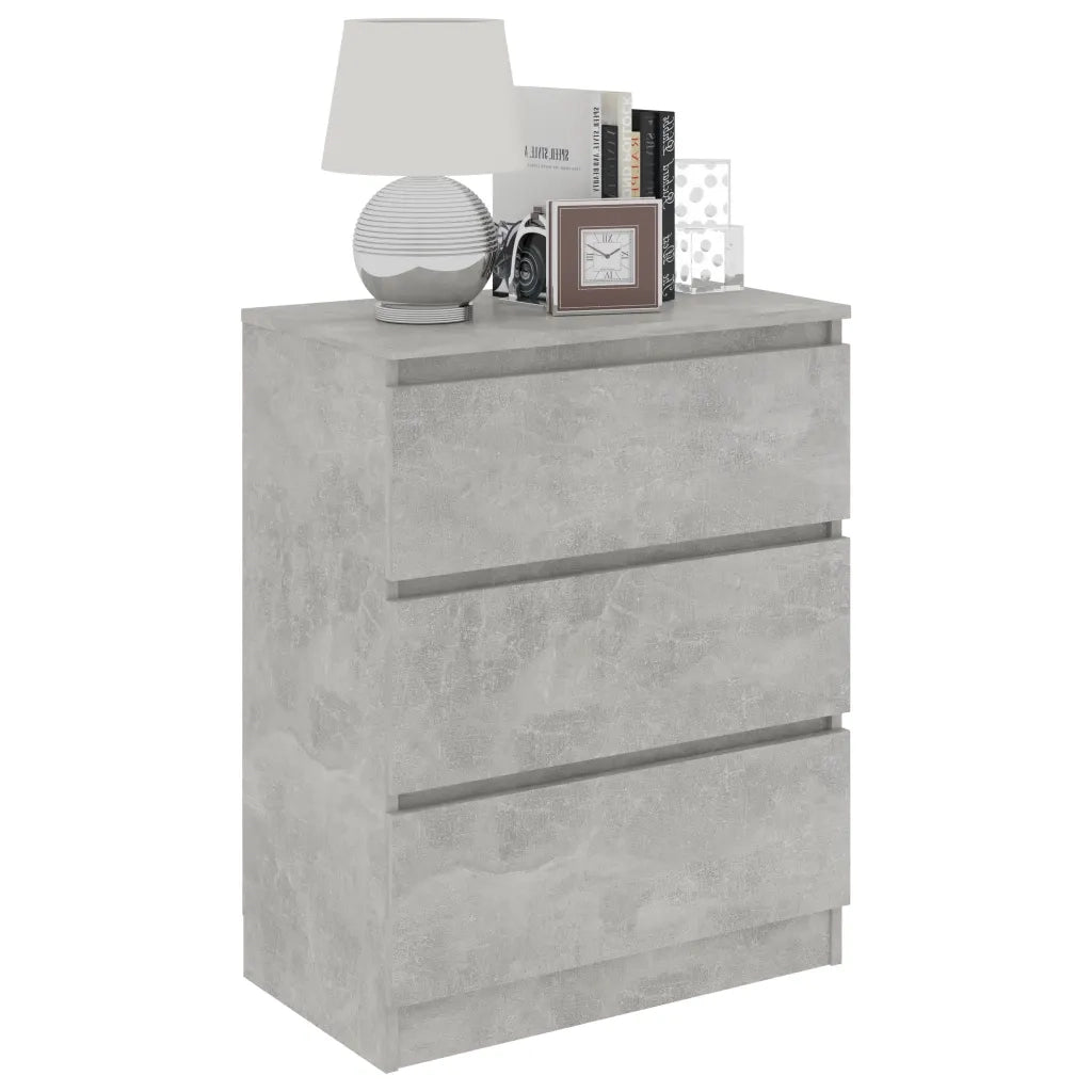 Credenza Grigio Cemento 60x35x76 cm in Legno Multistrato 801386