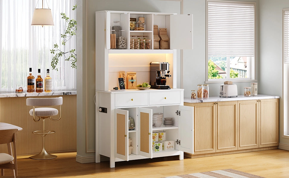 Mobile contenitore multiuso ¨C Minimal ¨C Bianco, 5 ante, 2 cassetti, 100x40x180 cm