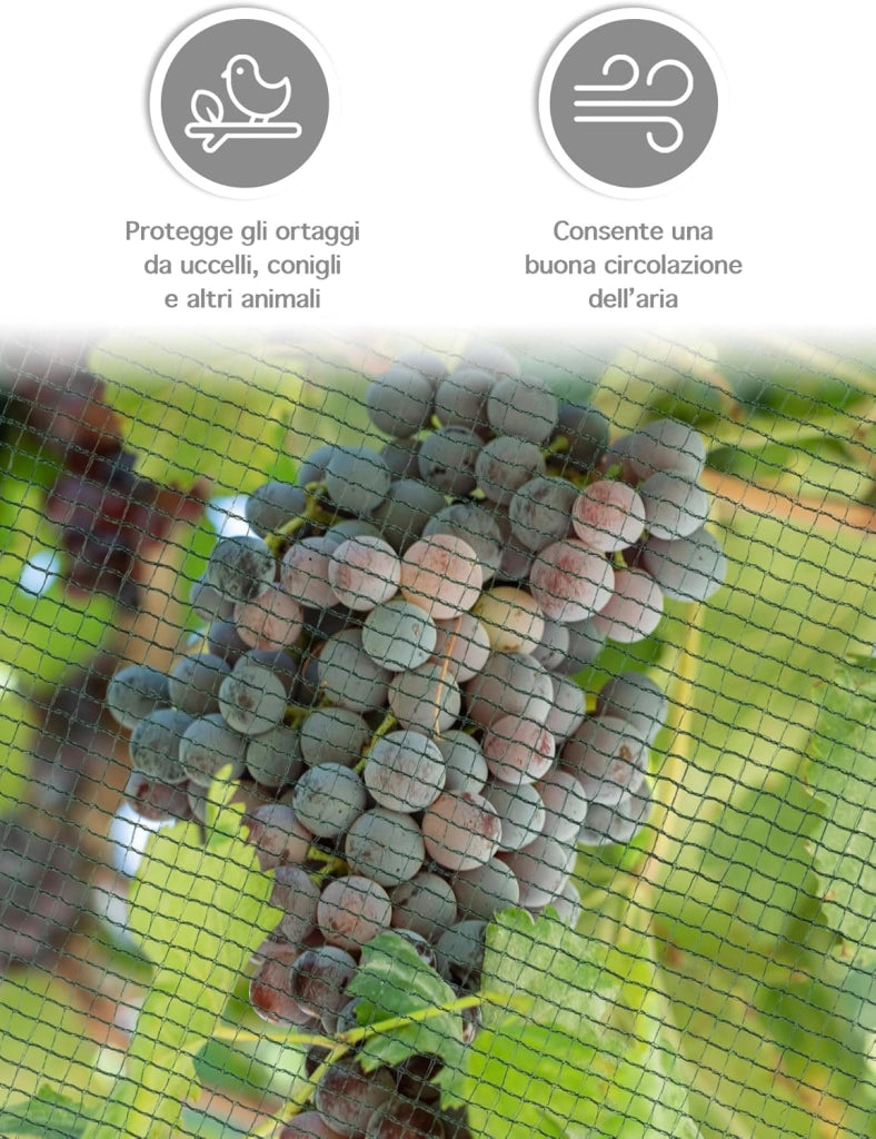 Rotolo Rete Antigrandine A Doppia Trama Extra Rinforzata Antistrappo Lunghezza 10 Metri Varie Altezze Ammortizzante Di Facile Installazione Protezione Auto Orti Coltivazioni  - 1.5x5.0Metri
