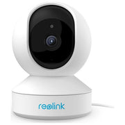 Reolink E340 telecamera di sorveglianza interno 4K 8MP, zoom ottico 3x, PTZ 355°, Wi-Fi 6 dual band, visione notturna, bianca